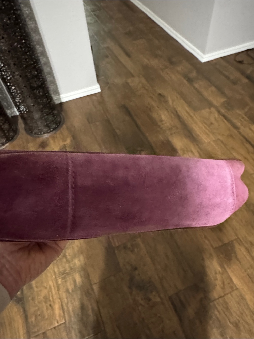 Coach Burgundy Leather Patch on Bright Pink Interior - Picture 8 of 11